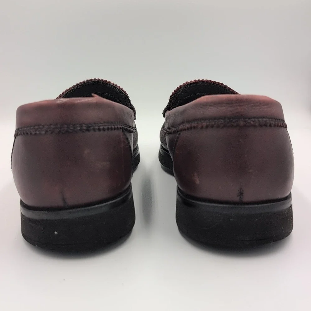 Rockport Vibram Leather Loafers Shoes Men's Size 12 M Medium Brown Beef Roll